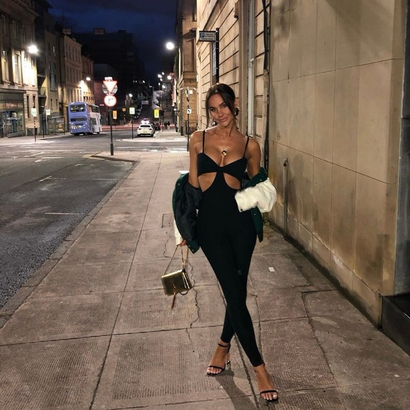 Brown Cut Out Jumpsuit - Picture 2 of 4